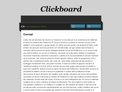 Homepage di Clickboard
