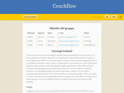 Homepage di CouchFlow