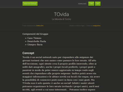Homepage di TOvida